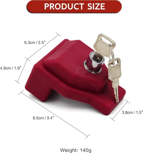 Vista 6 de Plástico, Cerradura de Mano Glad, con Llave Igual, Paquete de 3