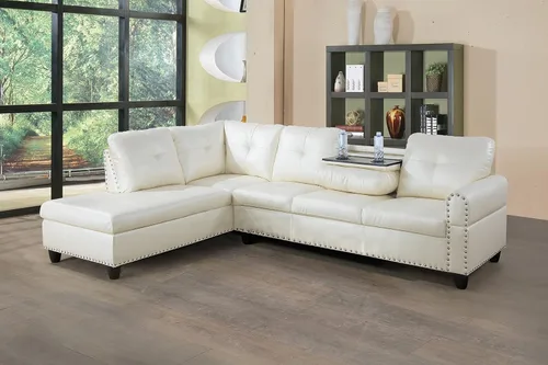 Vista 14 de FUOROLA Sofá modular de gran tamaño, sofá modular de cuero con reclinable, sofás seccionales para sala de estar, sofá reclinable de piel sintética