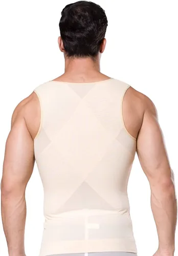 Vista 3 de BaronHong Camisa original de compresión de pecho con cremallera para hombre para ocultar ginecomastia Moobs