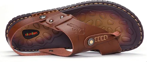 Vista 3 de OHCHSH - Sandalias de piel para hombre