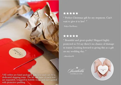 Vista 8 de Personalized Stepmother of the Bride Gift or Stepmother of the Groom Gift, Handmade Ceramic Heart Keepsake Box with Custom Text - You didn’t give me