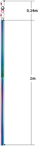 Vista 3 de Flying Pole - Polo de baile aéreo de 6.6 ft, poste volador para el hogar, poste de baile portátil de plata, ideal para dormitorio, estudio de baile