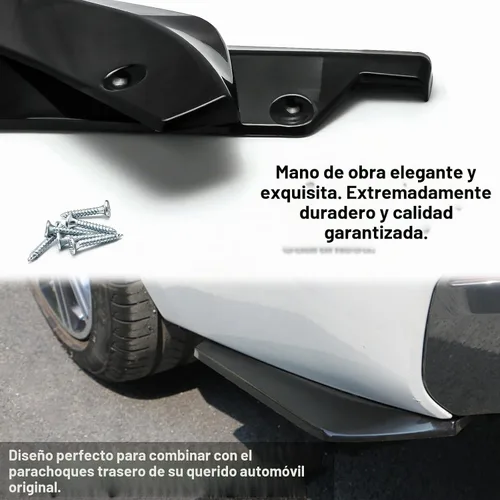 Vista 9 de X xotic tech Juego de carrocería para coche con alerón para parachoques delantero, divisor de falda lateral + alerón para parachoques trasero