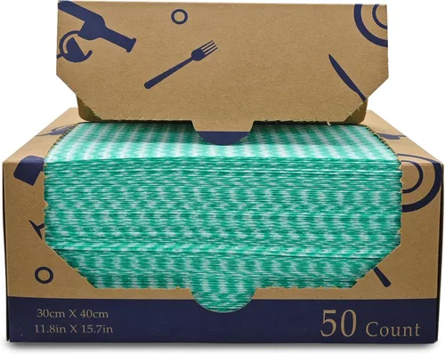 Vista 2 de Toallitas resistentes para platos, 50 piezas, toallitas reutilizables, paños de limpieza multiusos, toallas Paños de limpieza multiusos Toallas