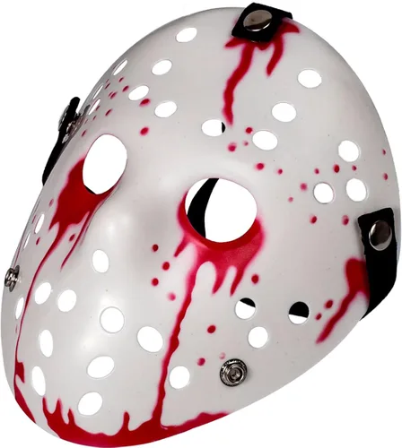 Vista 3 de Máscara de Jason para Halloween, disfraz de cosplay de hockey
