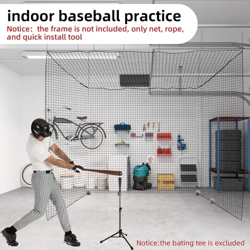 Vista 7 de amazgolf Various Size Baseball Batting Cage Net Only/Backstop Nets, Baseball Batting Cages/Barrier Net for Backyard, Heavy Duty Hitting Net for