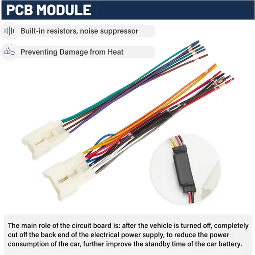 Vista 2 de RED WOLF Arnés de cableado de radio para automóvil, resistencias integradas, protege los vehículos, reemplazo de batería para Toyota Tundra