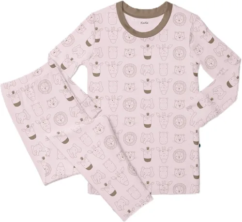Vista 59 de KicKee Pants Conjunto de pijama de manga larga con estampado de piezas