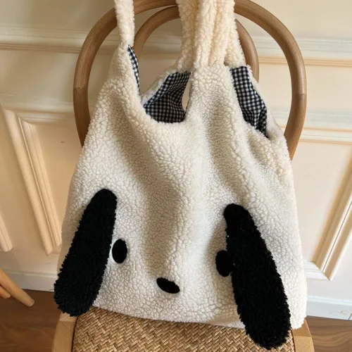 Vista 4 de JQWYGB Bolso de mano esponjoso para mujer Bolso de mano Kawaii estético lindo Y2K bolso de mano mullido bolso de mano para las axilas