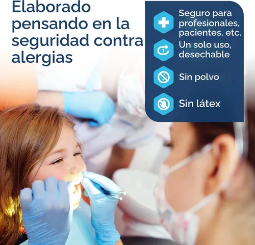 Vista 4 de Inspire Guantes de examen de mezcla de nitrilo y vinilo, desechables, sin látex, médicos, multiusos para cocinar