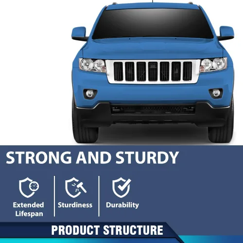 Vista 6 de PIT66 Cenefa de parachoques delantero negro inferior compatible con Jeep Grand Cherokee 2011-2013, apto para modelos con moldura cromada inferior