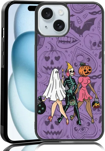 Vista 24 de Funda para iPhone 11 Pro Max, funda protectora de poliuretano termoplástico (TPU) a prueba de golpes, diseño de cabeza de calabaza, diseño de araña