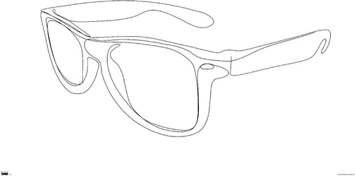 Vista 12 de Trends International LÍNEA Y CEPILLO - Póster de pared de lentes de sol de línea continua, 22.37 x 34.00 pulgadas, versión enmarcada de caoba