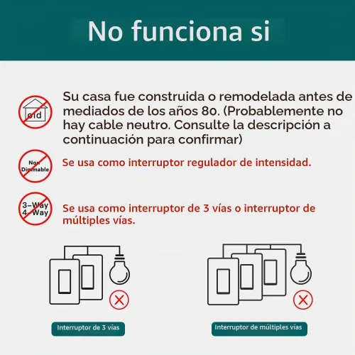 Vista 2 de TREATLIFE Interruptor de luz inteligente de un solo polo, requiere cable neutro, interruptor de luz Wi-Fi de 2.4GHz, funciona con Alexa y Google
