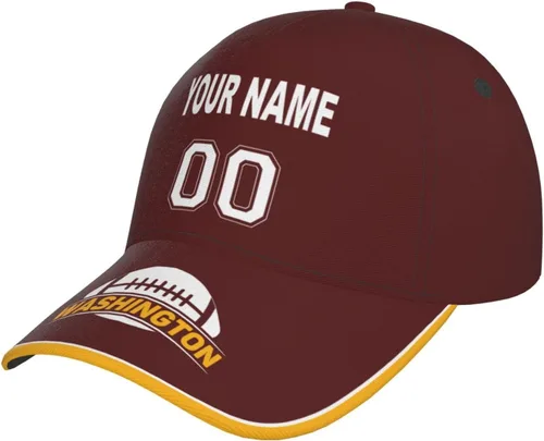 Vista 11 de Gorra personalizada con cualquier nombre y número ajustable, regalo personalizado para papá, hombres, mujeres, jóvenes, fanáticos de los deportes