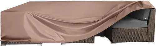 Vista 8 de Fundas para Juego de Muebles de Patio Impermeables Funda para Juegos de Conversación de Patio Funda para Sofá Seccional de Exterior Fundas
