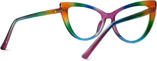Vista 4 de Zeelool Marco de ojo de gato de moda para mujer con lente transparente sin receta Chelsy ZJGT154975