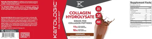 Vista 5 de Ketologic Colágeno alimentado con pasto (sabor a chocolate 1 LB)