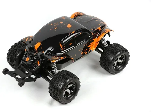 Vista 5 de SummitLink Cuerpo personalizado naranja fangoso sobre negro compatible para automóvil o camión RC escala 1/10 (camión no incluido) STB-BR-02