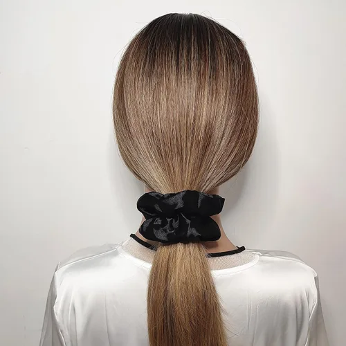 Vista 2 de 6 coleteros de seda, ligas suaves para el cabello, bandas para el cabello de moda, cuerdas de lazo, soportes elásticos para cola de caballo, 4.3