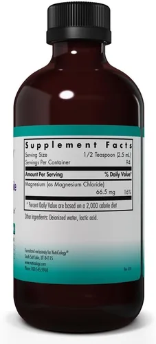Vista 2 de NutriCology Cloruro de magnesio líquido - Soporte óseo, forma biodisponible - 8.0 fl oz (8 fl oz)