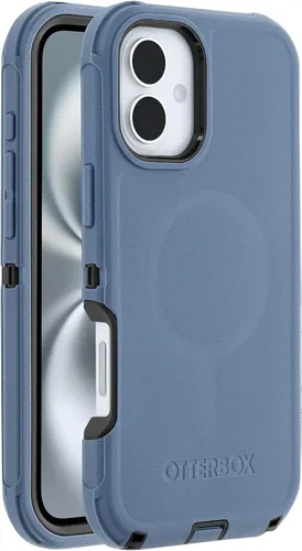 Vista 43 de OtterBox - Funda para iPhone 16, serie Defender, color azul (Baby Blue Jeans)