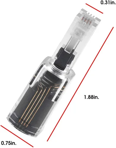Vista 5 de Power Gear Desenredador de cable telefónico, paquete de 10, rotación de 360 grados sin enredos, enchufe al teléfono fijo, para uso en el hogar u