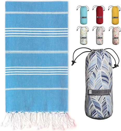Vista 44 de BAY LAUREL Toalla de playa turca con bolsa de viaje, 39 x 71 pulgadas, de secado rápido, sin arena, ligera, grande, toallas de gran
