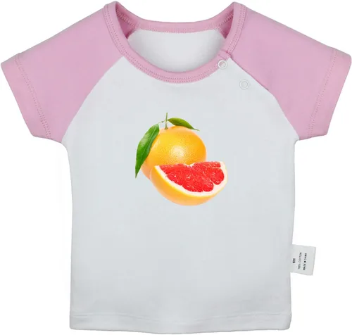 Vista 5 de Camiseta con estampado de pomelo de frutas, camisetas de bebé para bebés, camisetas de manga corta para recién nacidos, camiseta gráfica para niños