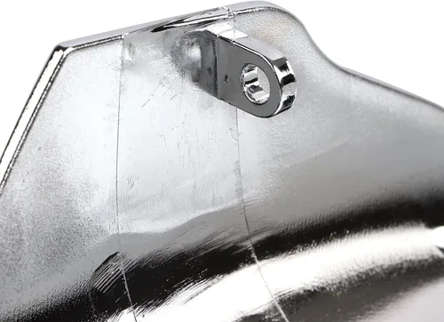Vista 6 de Cubierta de plástico ABS cromado para luz trasera, sin ranuras, compatible con Harley Wide Glide Touring Street Electra Glide Road King Glide