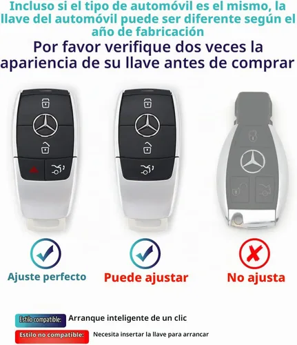 Vista 2 de Creatividad Adecuado para accesorios de cubierta de llave Mercedes Benz (azul)