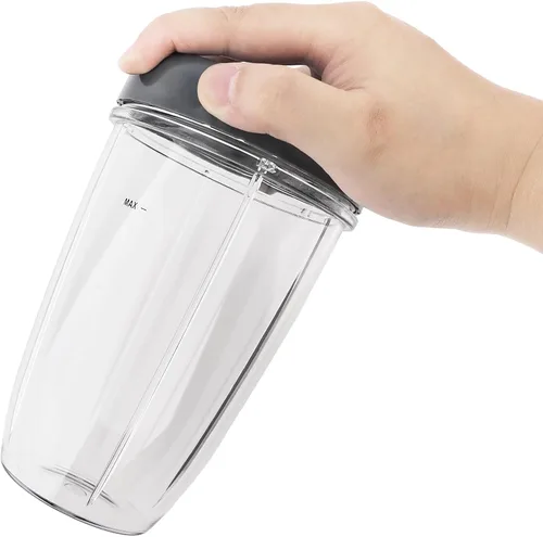 Vista 9 de 2 vasos de repuesto reutilizables de 24 onzas para licuadoras Nutribullet de 600 W / 900 W con tapa, vaso de repuesto lavable