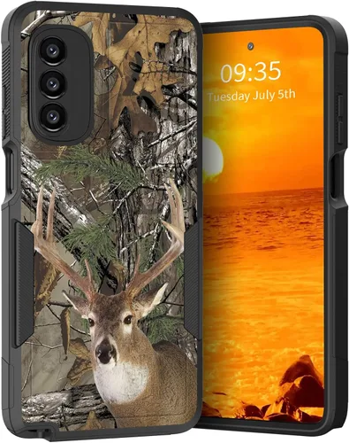 Vista 260 de para Moto G Play 4G 2024, funda de dos capas híbrida resistente y a prueba de golpes, PC duro + silicona suave protectora para Motorola Moto G Play