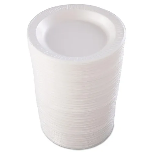 Vista 3 de Dart 10PWQR - Placa de espuma laminada blanca de 10.25 pulgadas (caja de 500 unidades)