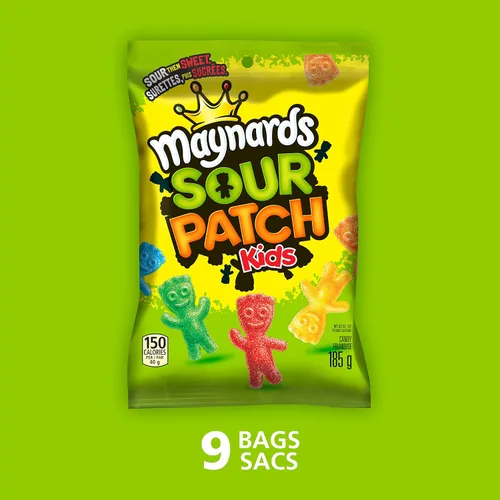 Vista 2 de Maynards Sour Patch Kids, 6.5 onzas, 9 unidades, importado de Canadá