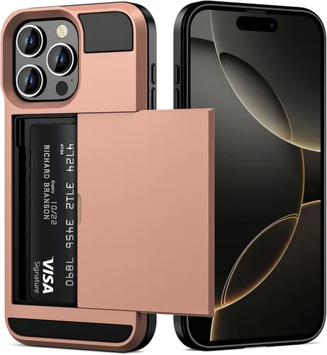 Vista 16 de Vofolen Funda para iPhone 16 con tarjetero y cartera