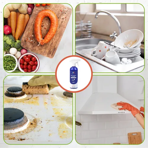 Vista 3 de El limpiador natural multisuperficie es un spray sin perfume que desengrasa, desodoriza, trabaja en freidora de aire, platos, microondas, estufa
