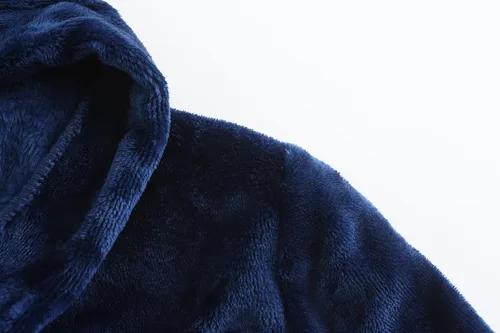 Vista 101 de E.W Apparel Bata de baño de forro polar con capucha para niños, bata suave y mullida para niños pequeños