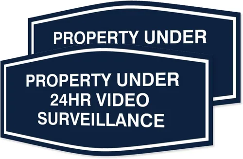 Vista 21 de Fancy Property - Señal de videovigilancia (cámara) de menos de 24 horas (negro) - Pequeño (paquete de 1)