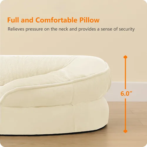 Vista 8 de Sofá ortopédico impermeable para perros medianos, espuma Beige