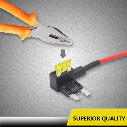 Vista 5 de Recoil FT2-10 Paquete de 10 adaptadores de fusible para automóvil de 12 V, adaptador de fusible mini ATS con 10 fusibles de 10 A, 20 A