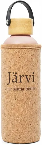 Vista 8 de Jarvi La Botella de Sauna - 18 oz / 550 ml Agua Fría como el Hielo y Fresca al Tacto incluso en Saunas Calientes - Capa Exterior de Corcho Natural x