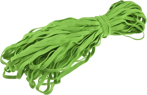 Vista 12 de MECCANIXITY Cordón elástico plano para coser de 1/4 de pulgada, 0.236 in, 33 yardas, cuerda elástica pesada para manualidades, color verde militar