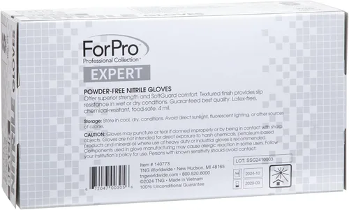 Vista 3 de ForPro Expert SoftGuard Disposable Nitrile Gloves, Ultimate Comfort & Protection, Powder-Free, Latex-Free, Non-Sterile