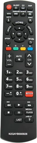 Vista 2 de N2QAYB000926 - Control remoto de TV de repuesto para Panasonic LED LCD Smart HDTV TC-42AS630 TC-42AS630U TC-50AS630 TC-55AS530 TC-60AS530