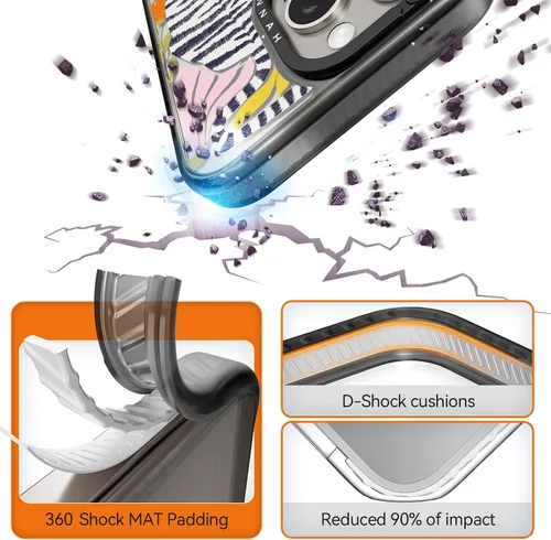 Vista 2 de Funda estética para iPhone 15 Pro, color negro, África África (B15PBS)