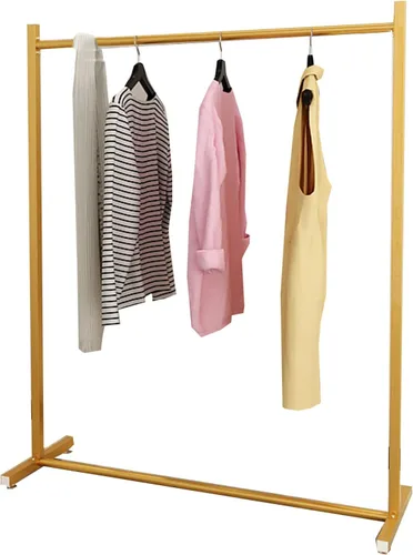 Vista 7 de Perchero moderno de metal para ropa, perchero independiente para dormitorio y boutique, fácil de montar, de gran capacidad
