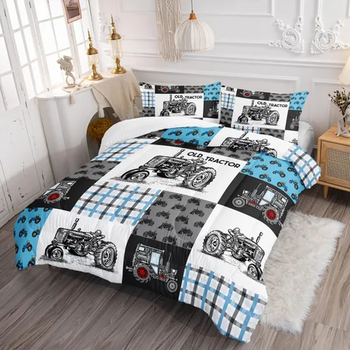 Vista 21 de Juego de edredón para niños Axolotl, tamaño individual, juego de ropa de cama con diseño de autos de carreras para niños, niñas, adolescentes