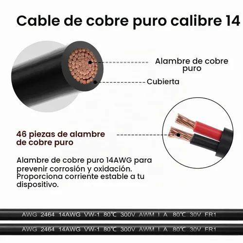 Vista 3 de Adaptador solar de 8mm divisor, cable combinador DC8mm hembra y macho Y adaptador divisor de cable para panel solar estación de energía portátil