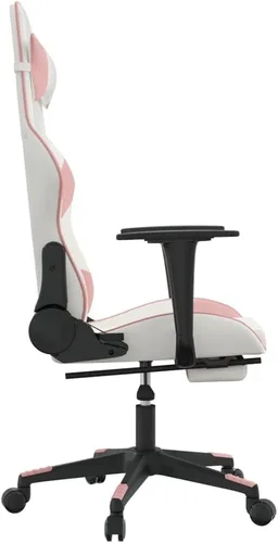 Vista 4 de Silla de juegos con reposapiés, silla de oficina, silla de computadora, silla de respaldo alto, silla ajustable, silla de Internet Café